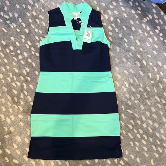 Sail to Sable Dresses & Skirts - Sail to Sable STS Navy Cabbage green striped dress, size Small, NWT